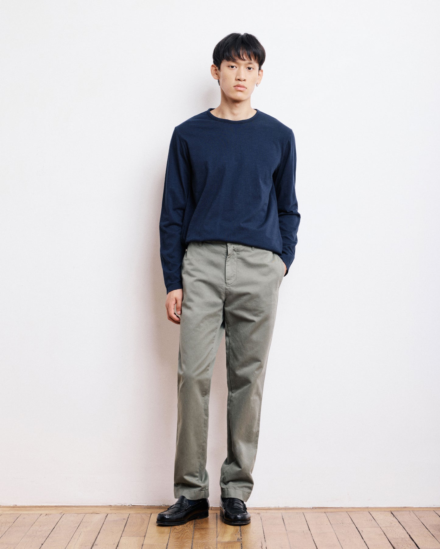 Pantalon Homme en Chino Vert Militaire Tex