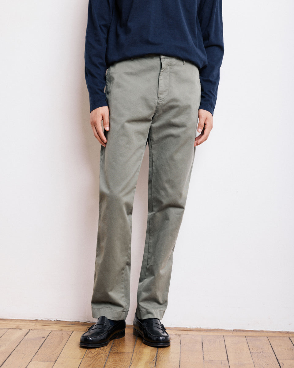 Pantalon Homme en Chino Vert Militaire Tex - Image alternative