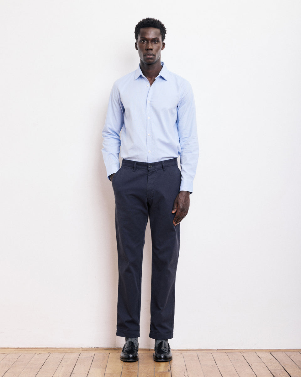 Pantalones Tyron Piqué azul marino para hombre - Image principale
