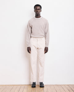 Pantalon Homme en Velours Côtelé Ecru Tyron