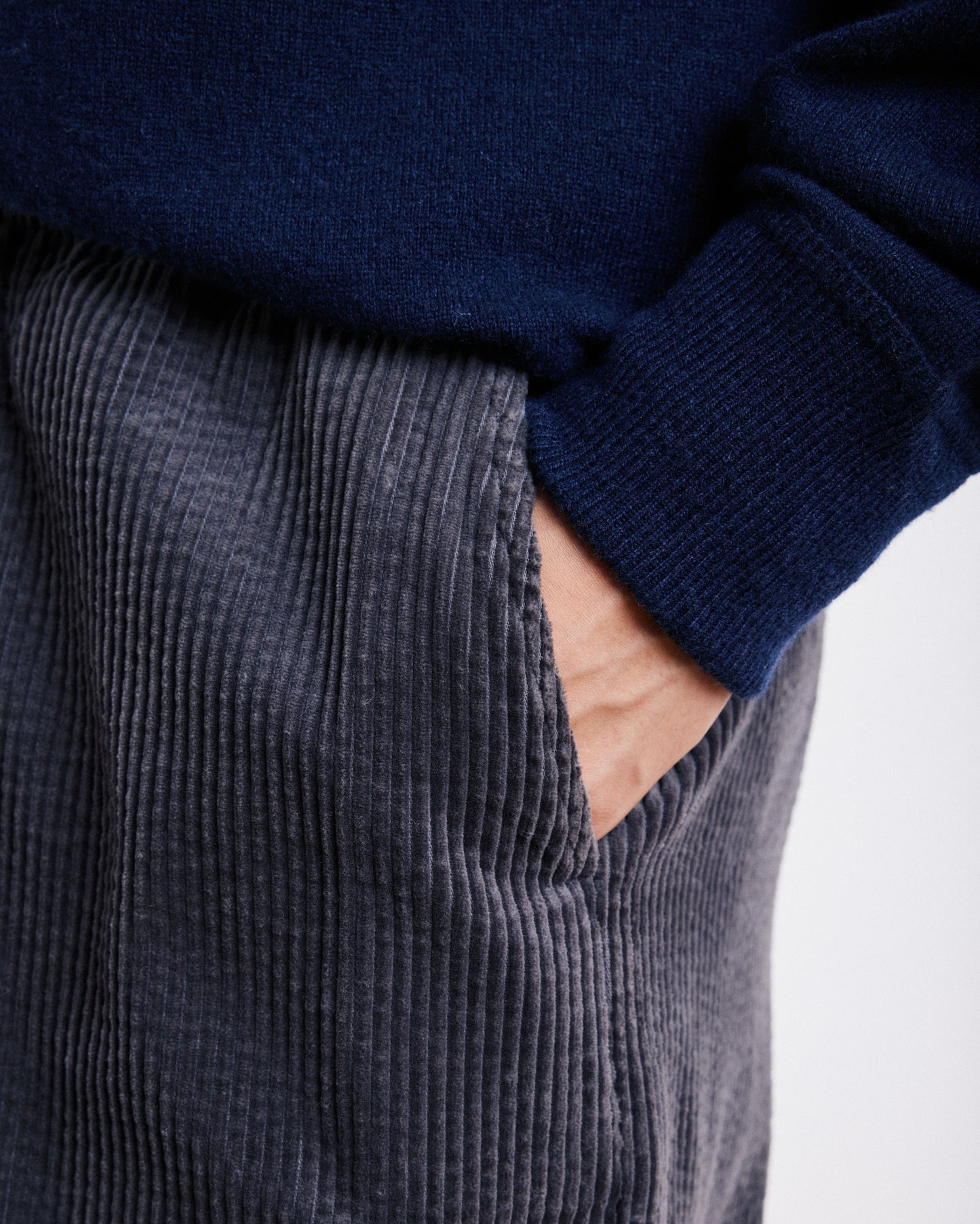 Pantalon Homme en velours cotelé seersucker Carbone Joggy