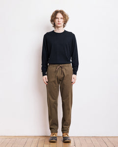 Pantalon Homme en Moleskine de Coton Bronze Joggy