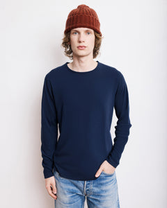 T-Shirt Homme en Jersey Léger Bleu Marine Light Crew