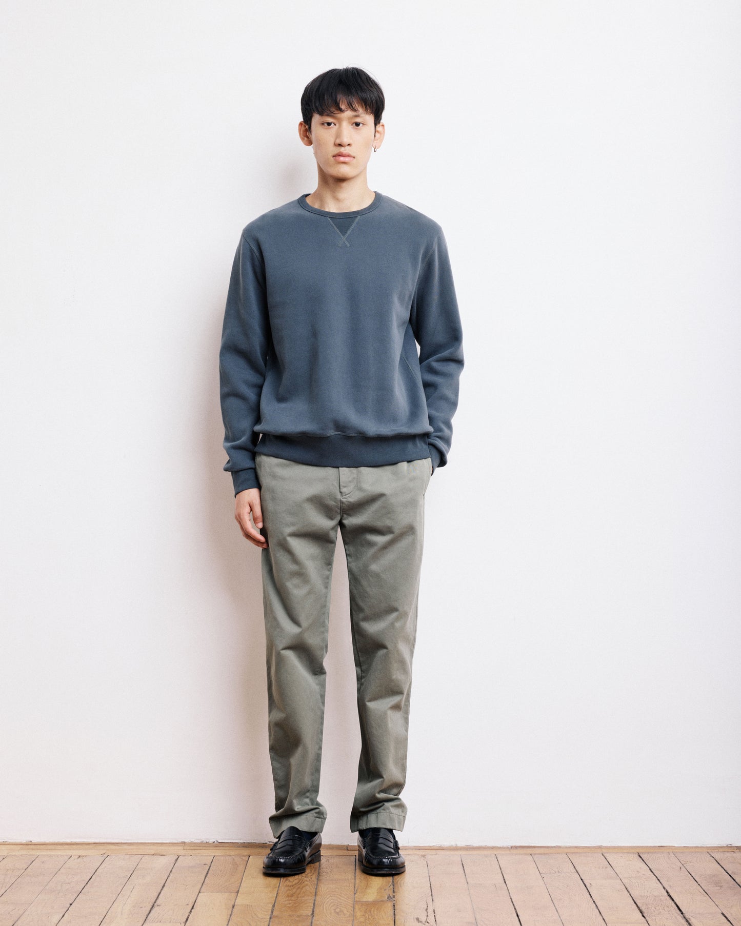 Sweatshirt Homme en Molleton Carbone Crew
