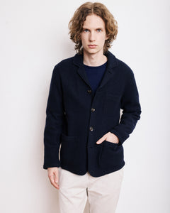 Veste Homme en Laine Bouillie Bleu Marine Light Jacket
