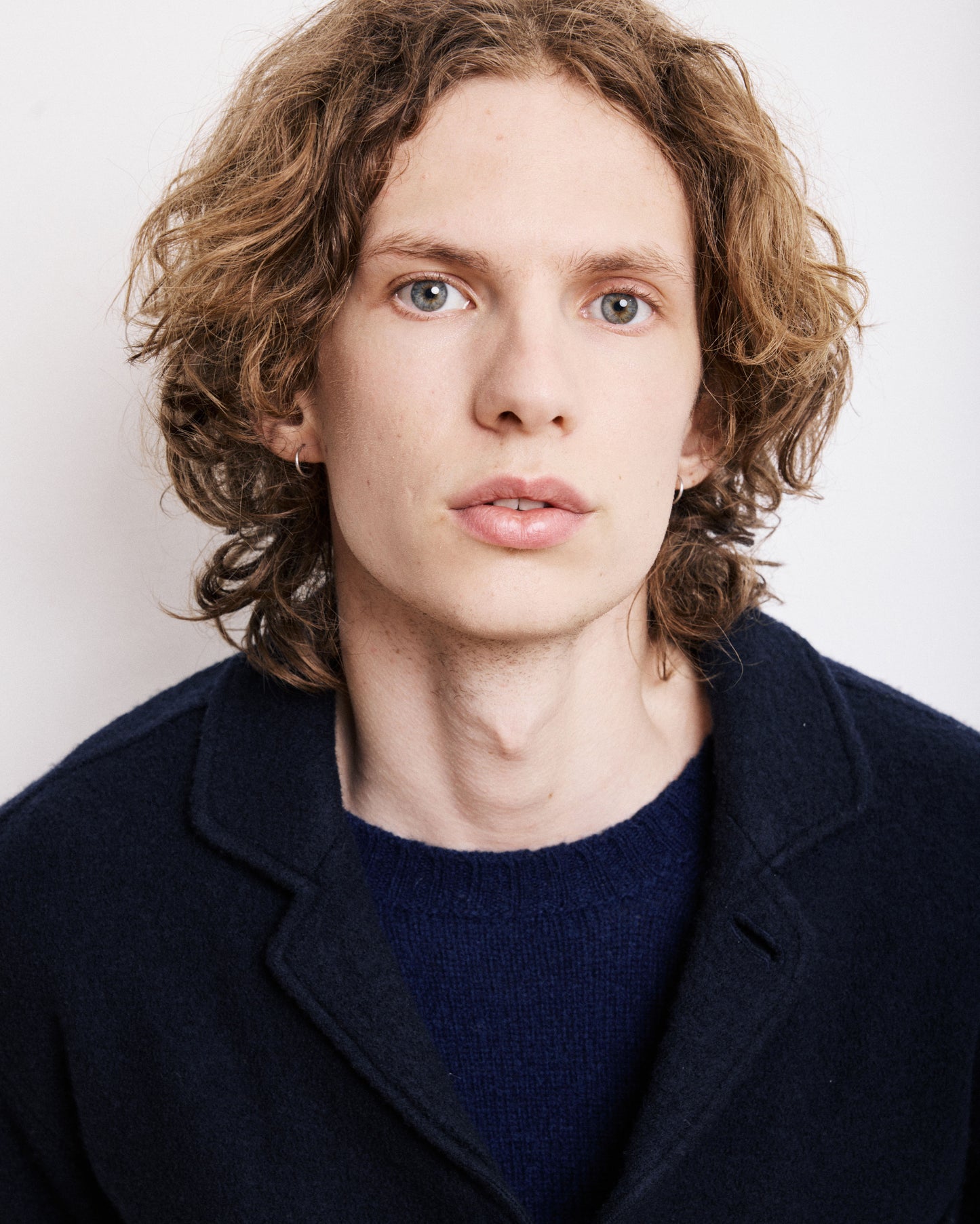 Veste Homme en Laine Bouillie Bleu Marine Light Jacket