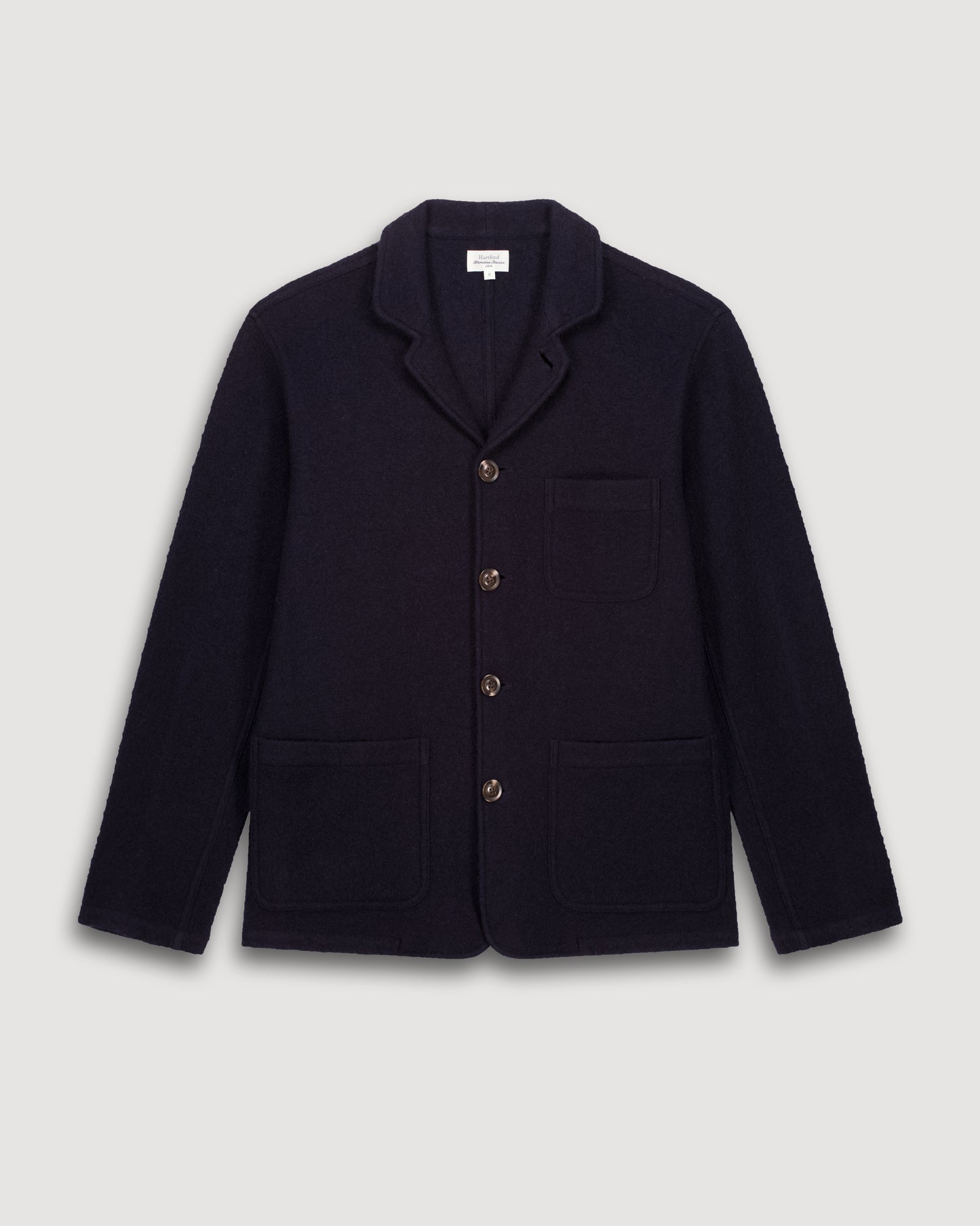 Veste Homme en Laine Bouillie Bleu Marine Light Jacket