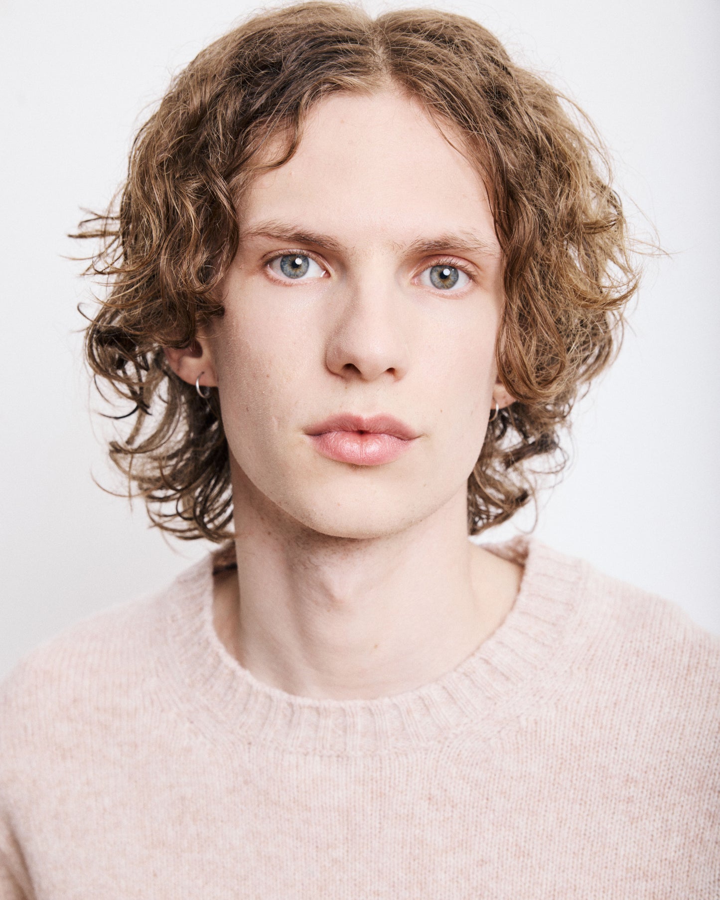 Pull Col Rond Homme en Laine Shetland Beige
