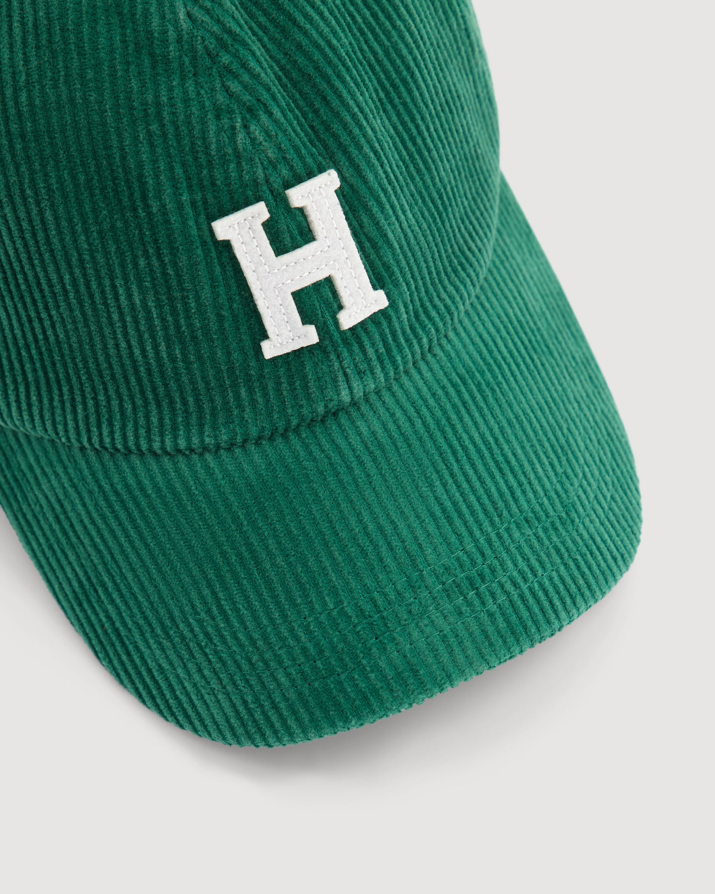 Casquette Homme en Velours Côtelé Vert Cap H