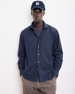 Casquette Homme en Laine Bleu Marine Cap H