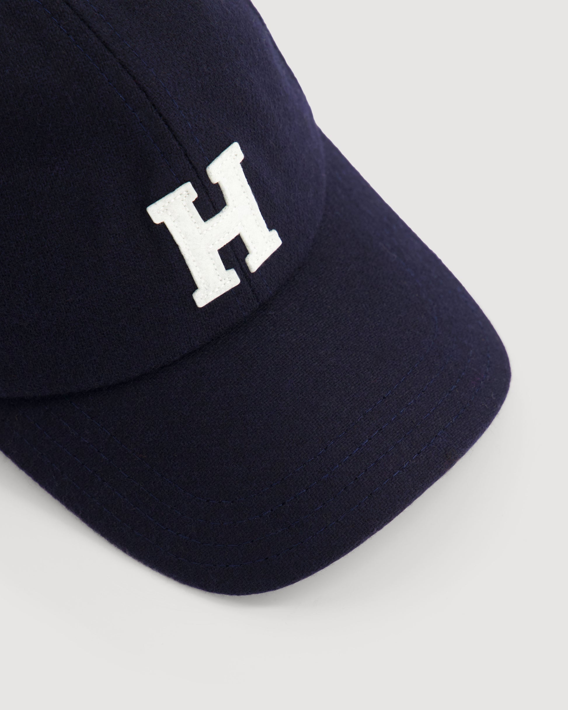 Casquette Homme en Laine Bleu Marine Cap H