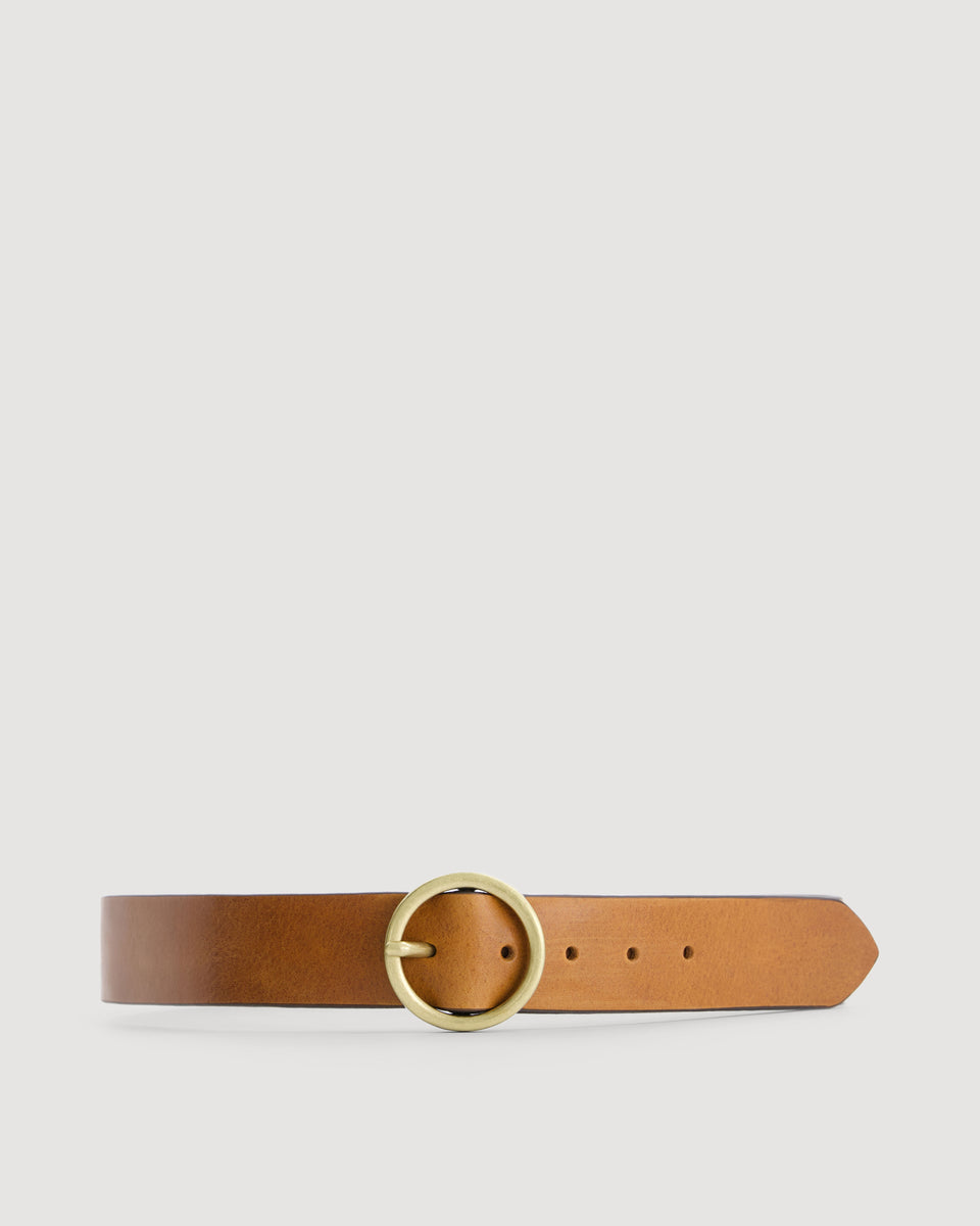 Ceinture Femme en Cuir Camel Aronde - Image 3