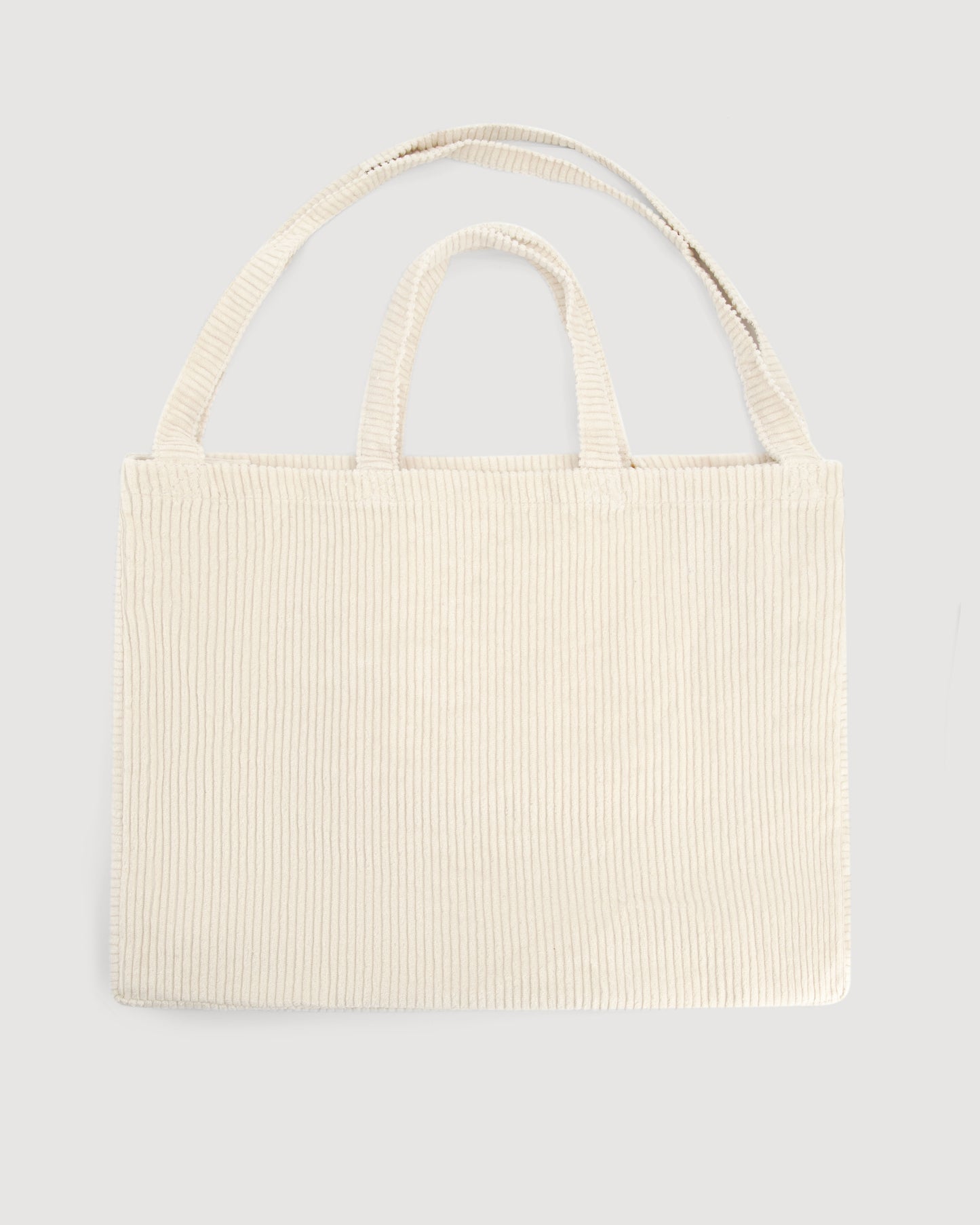 Sac Femme en Velours Côtelé Craie Large Bag