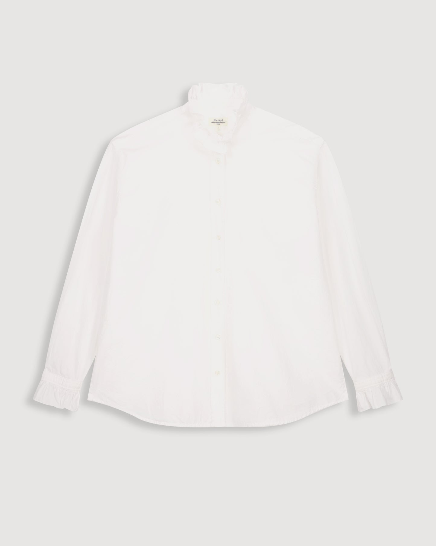Chemise Femme en Popeline de Coton Blanche Chana