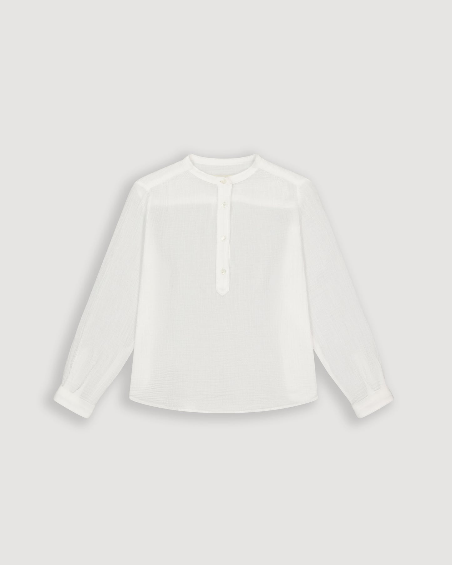 Chemise Fille en Coton Ecru Chana