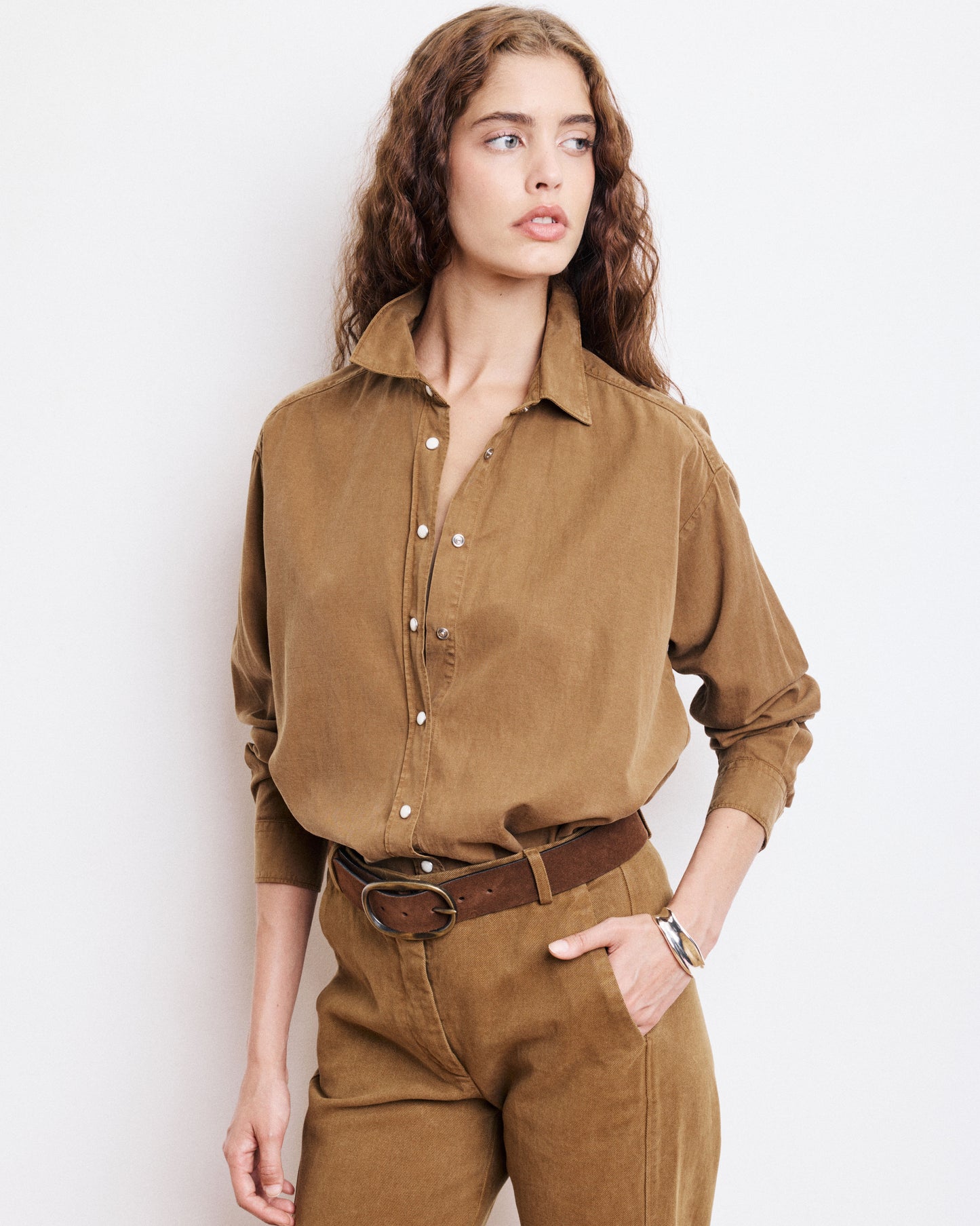 Chemise Femme en Tencel, Coton & Lin Mocha Cinema