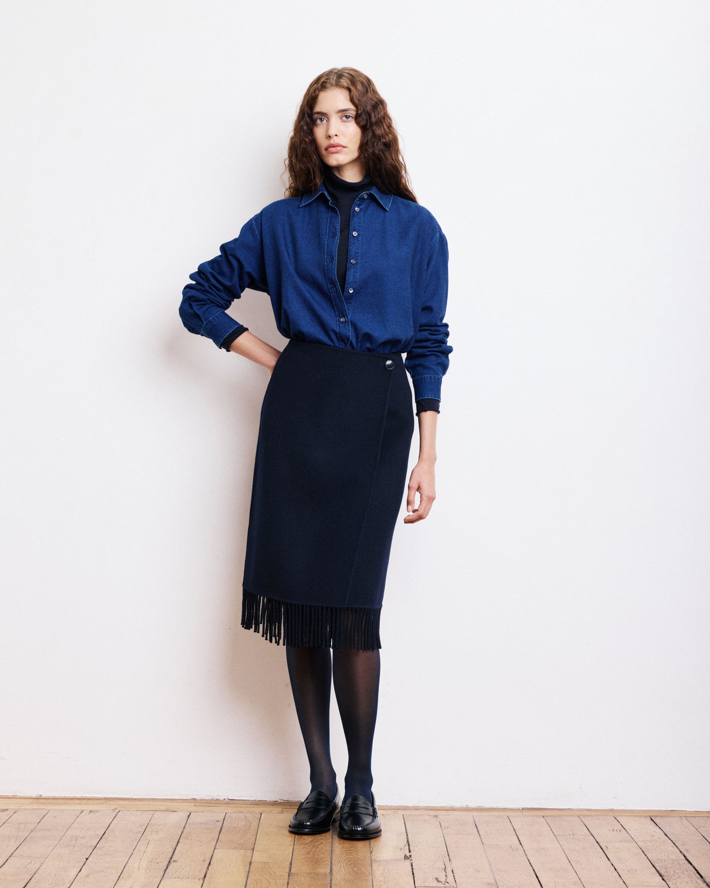Chemise Femme en Coton Bleu Indigo Cinema