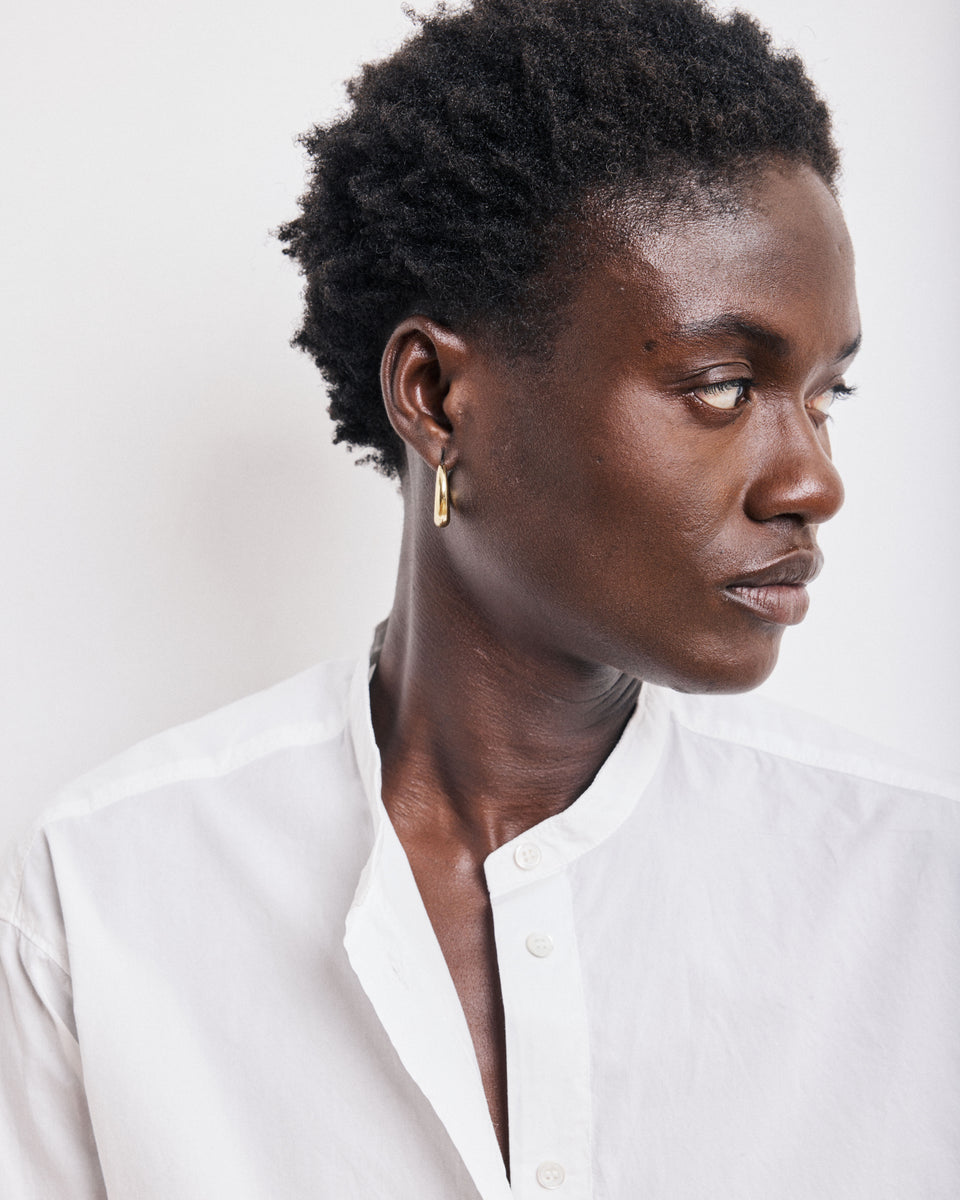 Cristal Women's White Cotton Poplin Shirt - Image alternative