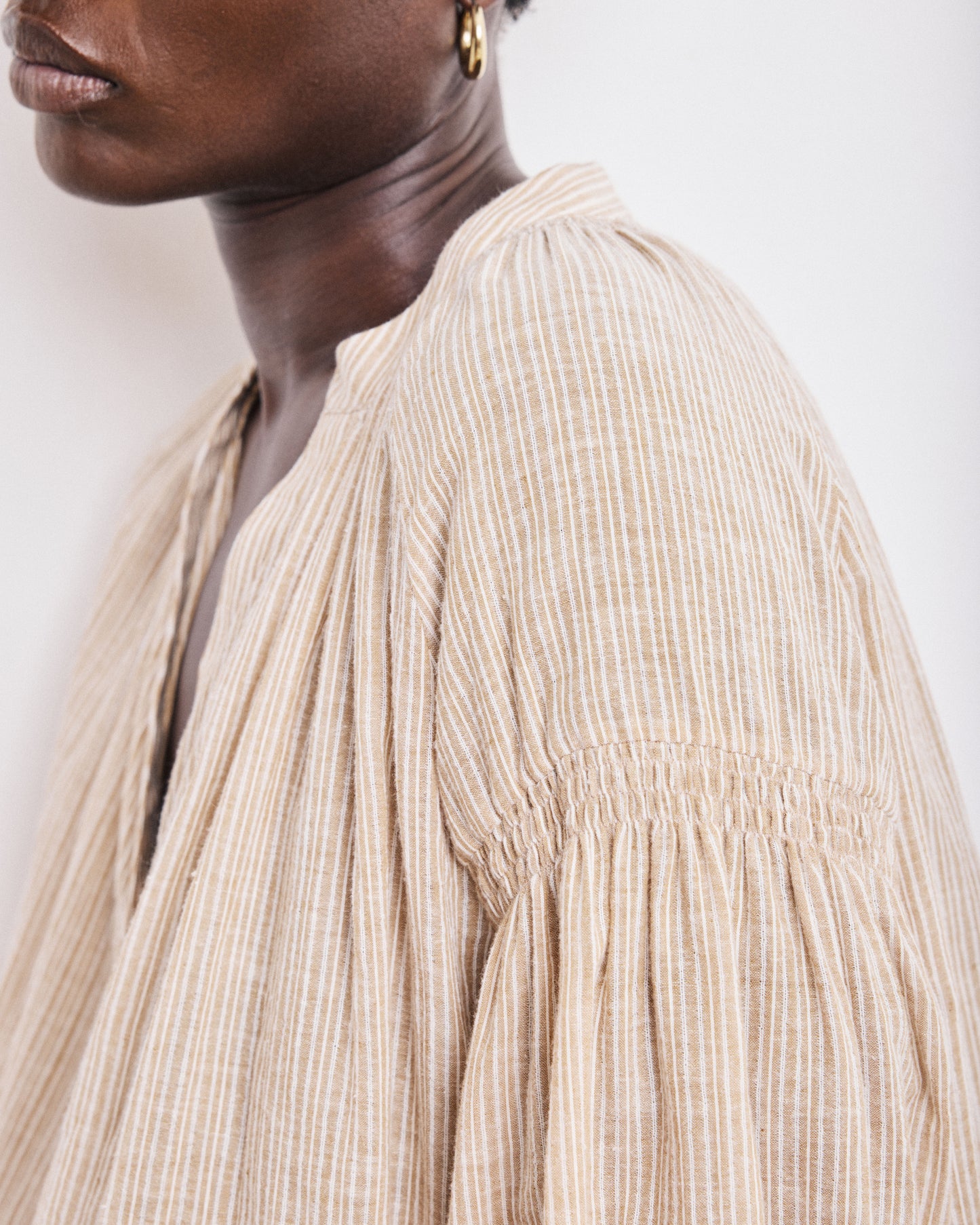 Blouse Femme en Voile de Coton Ocre Cierra