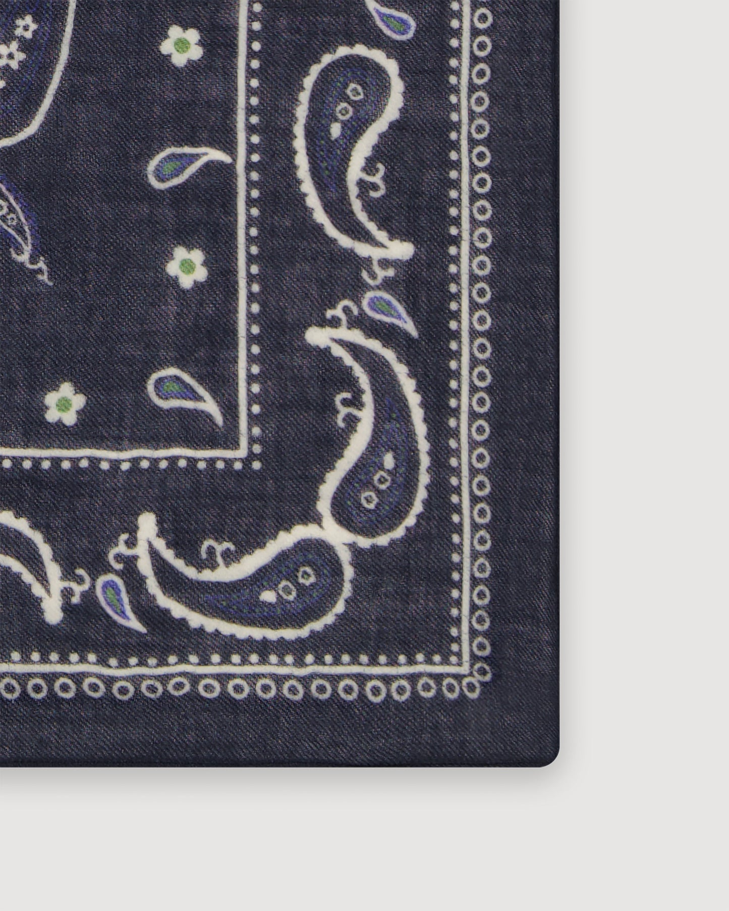 Bandana Femme en Laine Imprimé Bleu Marine