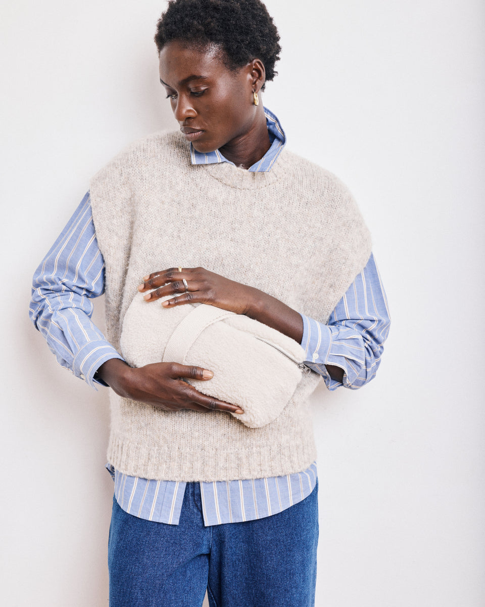 Banane Femme en Sherpa Ecru Elvire Bag - Image alternative