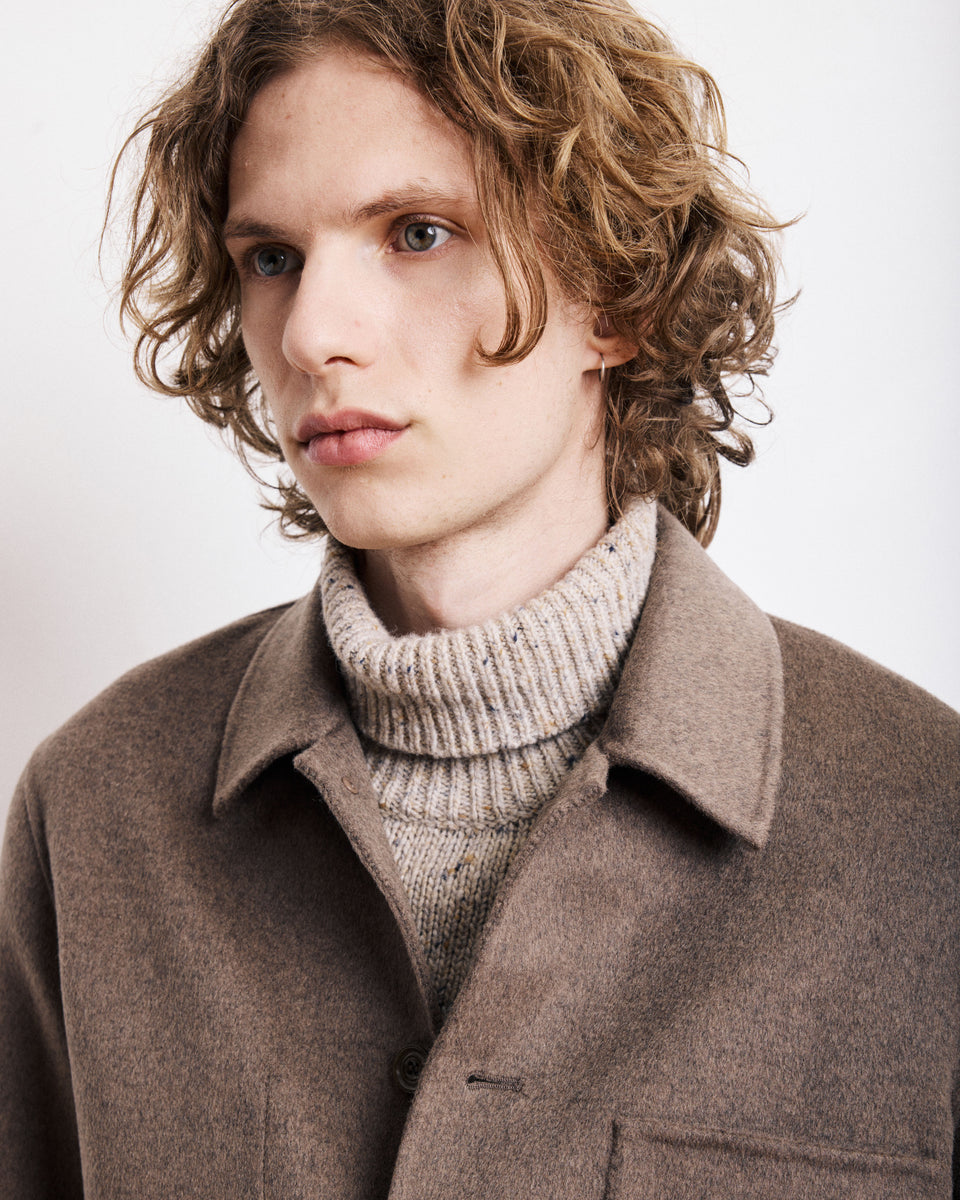 Veste Homme en Laine Double Face Taupe Jay - Image alternative