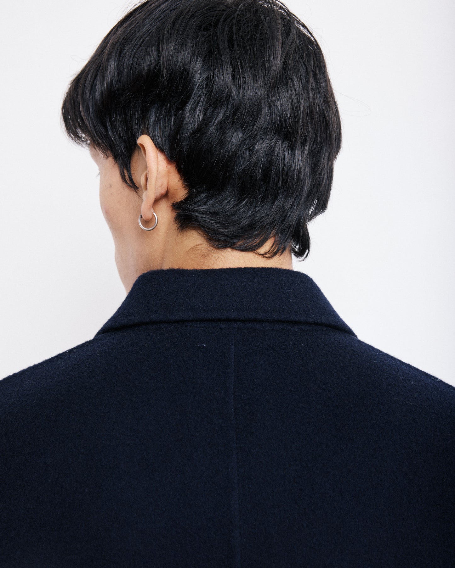Veste Homme en Laine Double Face Bleu Marine Jay