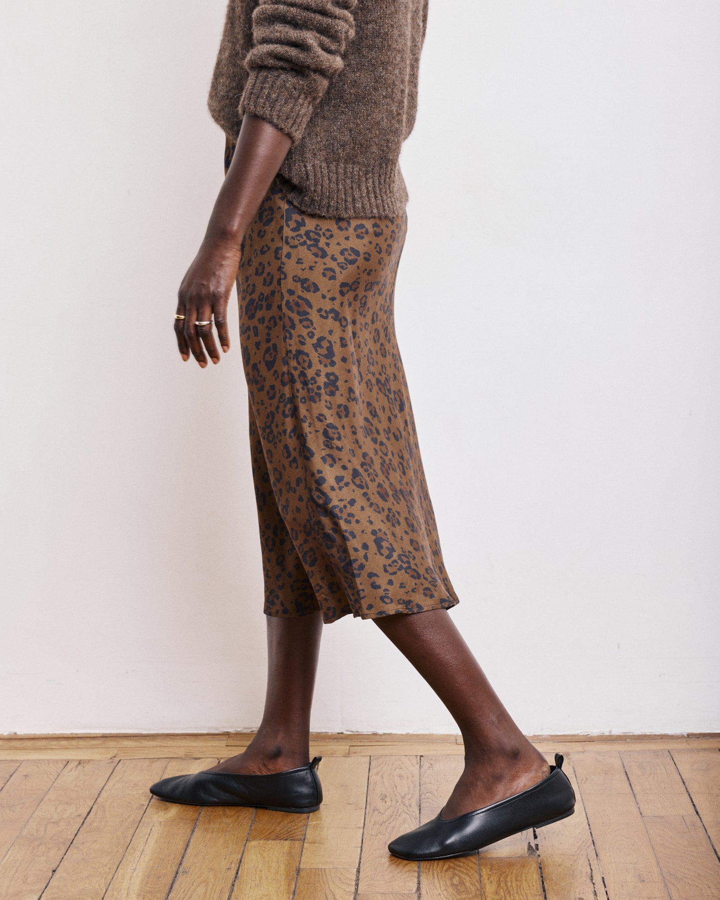 Jupe Femme en Viscose Léopard Jimo