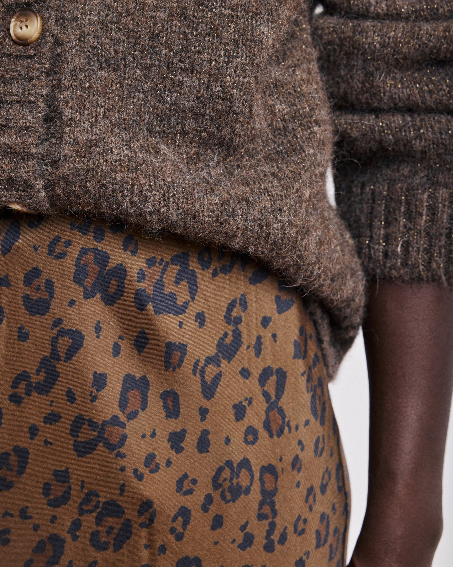 Jupe Femme en Viscose Léopard Jimo