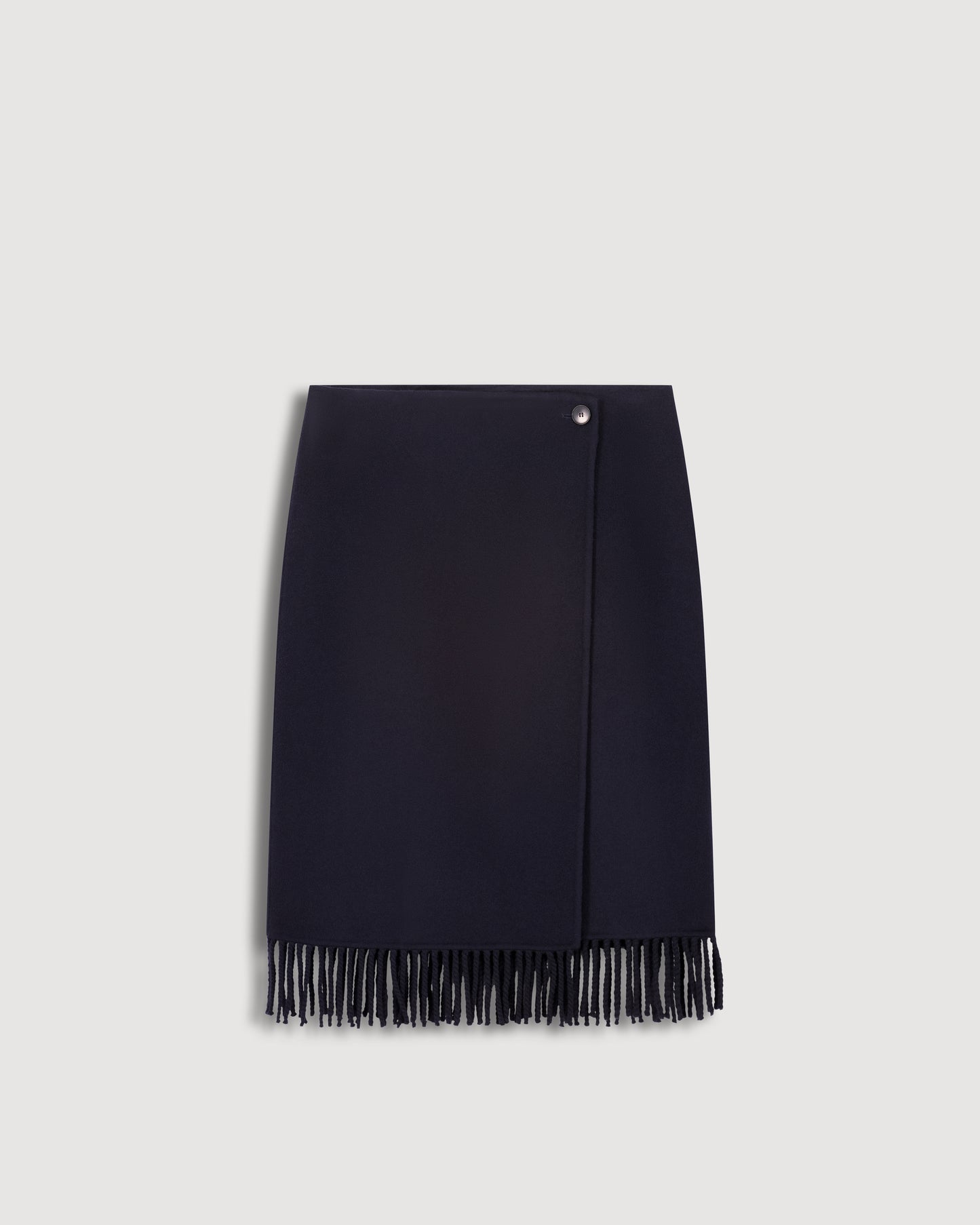 Jupe Femme en Laine Double Face Bleu Marine Jody