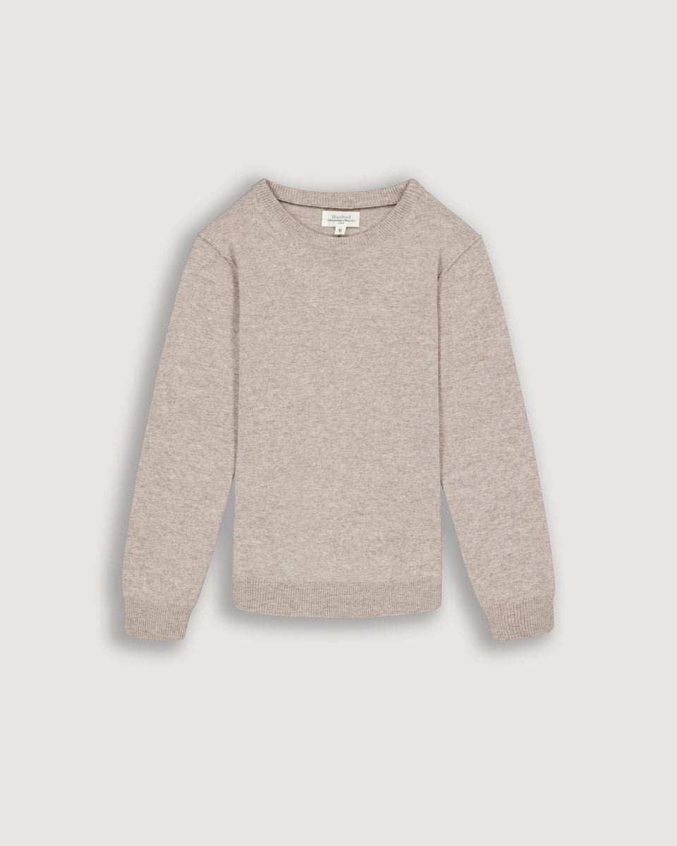 Jersey de niño Lana & Cachemira Crew beige - Image principale
