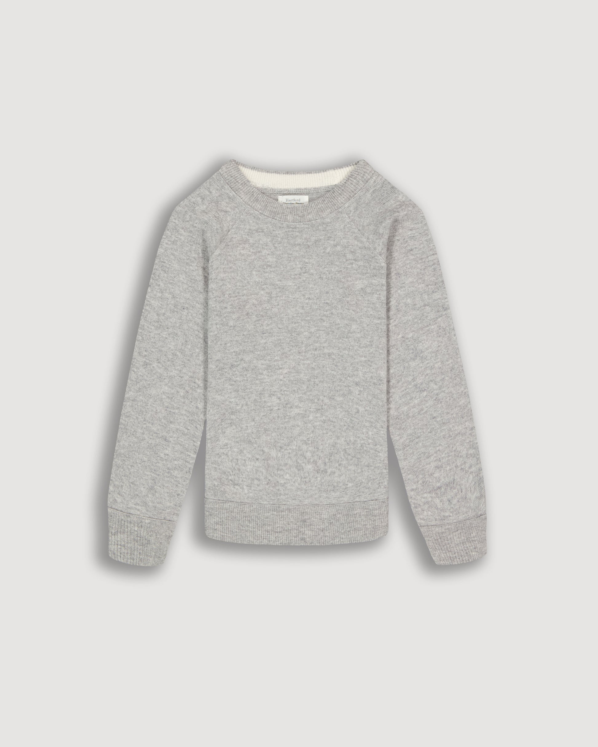Pull Garçon en Laine & Cachemire Gris Chiné