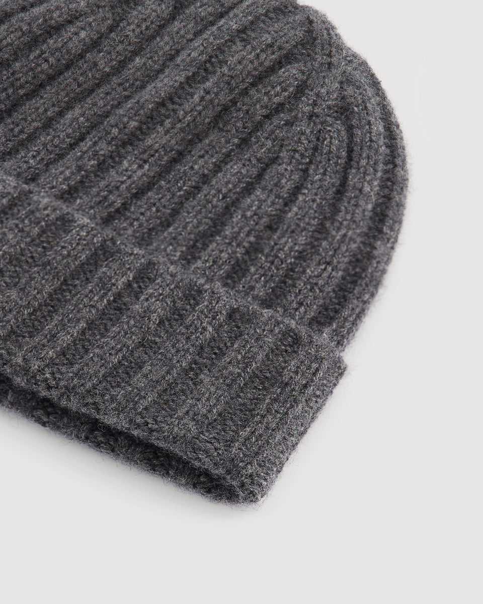 Sombrero de niño en Lana & Cachemira Gris - Image alternative
