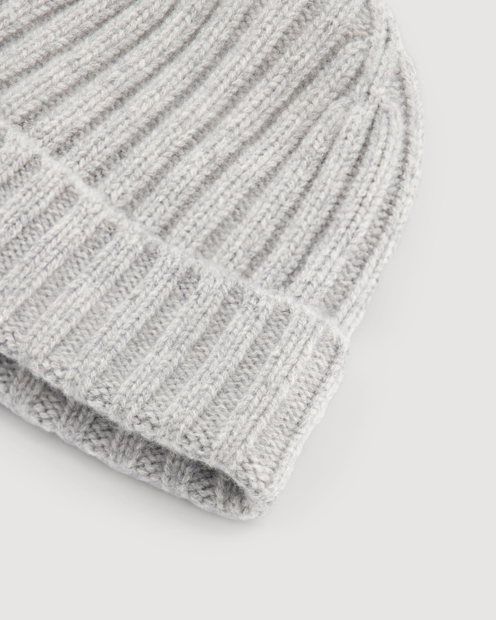 Bonnet Garçon en Laine & Cachemire Gris Chiné