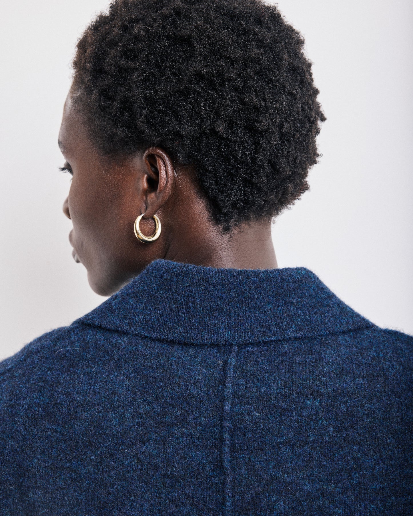 Pull Femme en Alpaga & Laine Mérinos Bleu Marine Mug