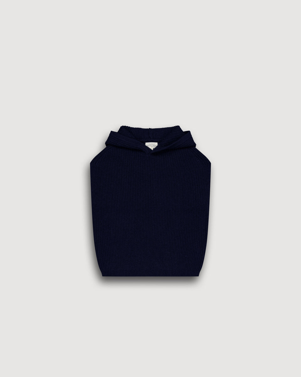 Macao Girl's Navy Blue Merinos Wool & Cachemire Sweat - Image principale