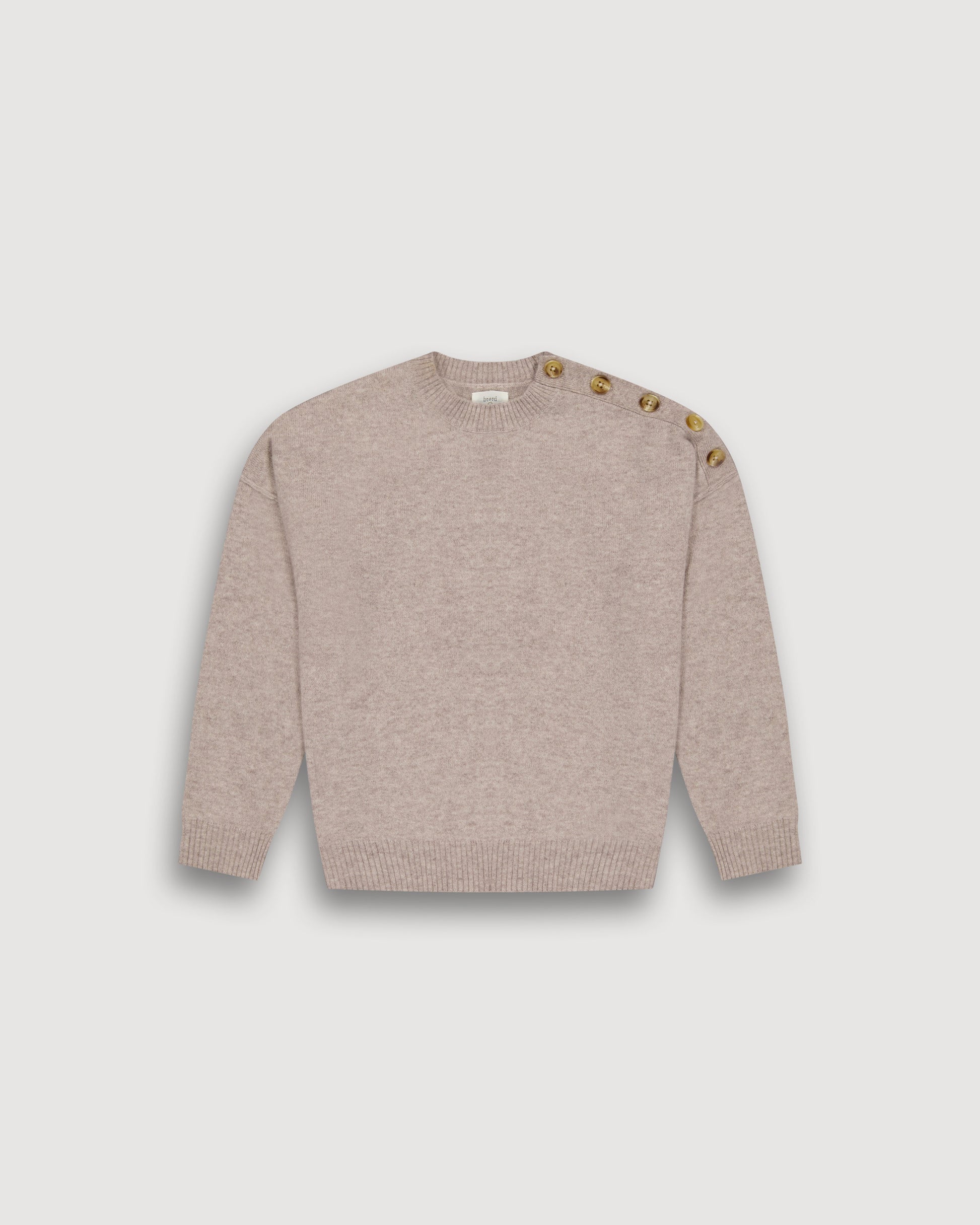 Pull Fille en Laine Mérinos & Cachemire Taupe Malis