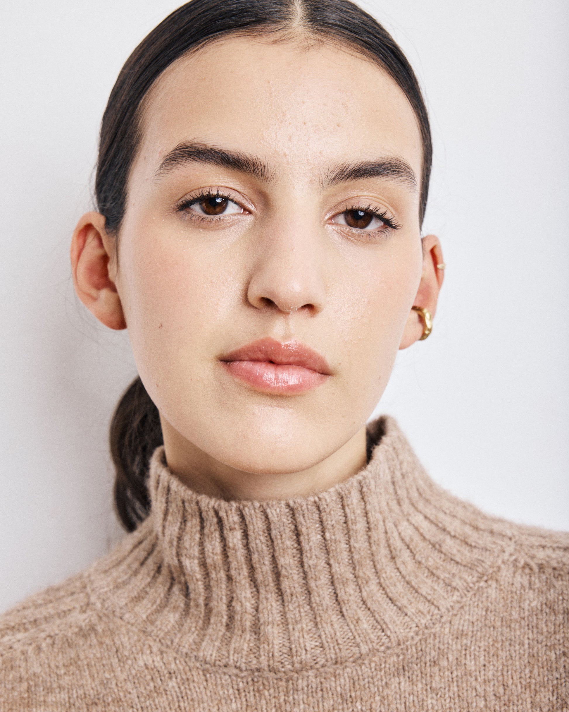 Pull Femme en Yak & Alpaga Beige Myrtille