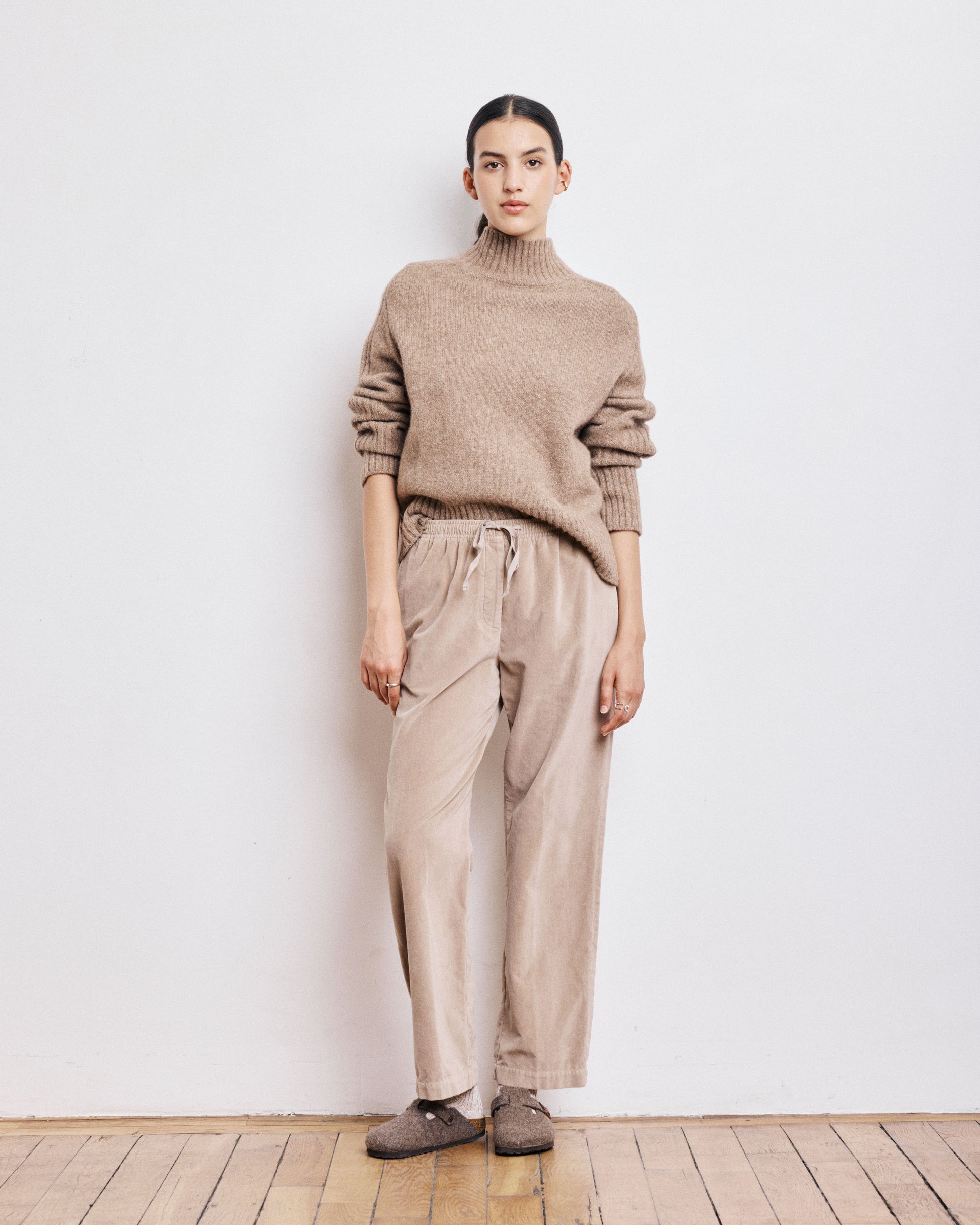 Pull Femme en Yak & Alpaga Beige Myrtille