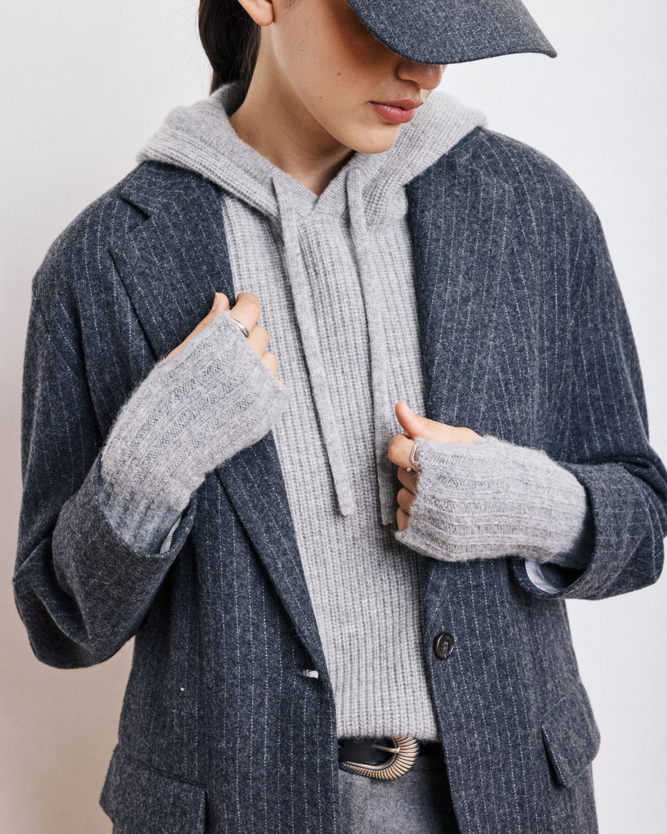 Manoplas de mujer Yak Alpaca Guantes Heather Grey - Image alternative