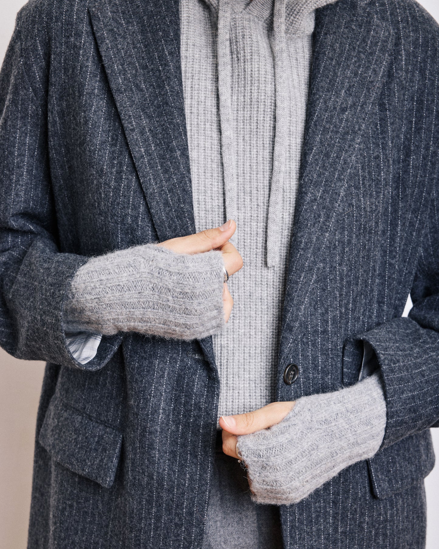Mitaines Femme en Yak & Alpaga Gris chiné Gloves