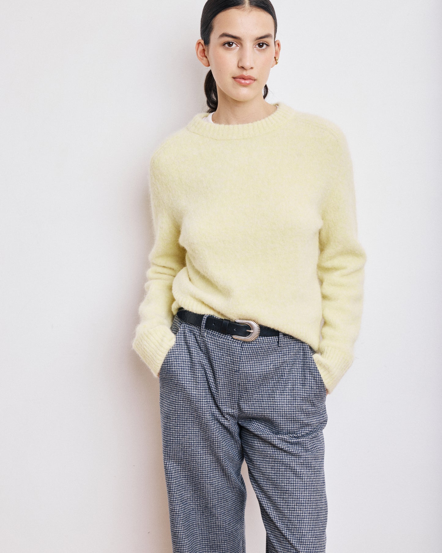 Pull Femme en Alpaga Jaune Maiwen