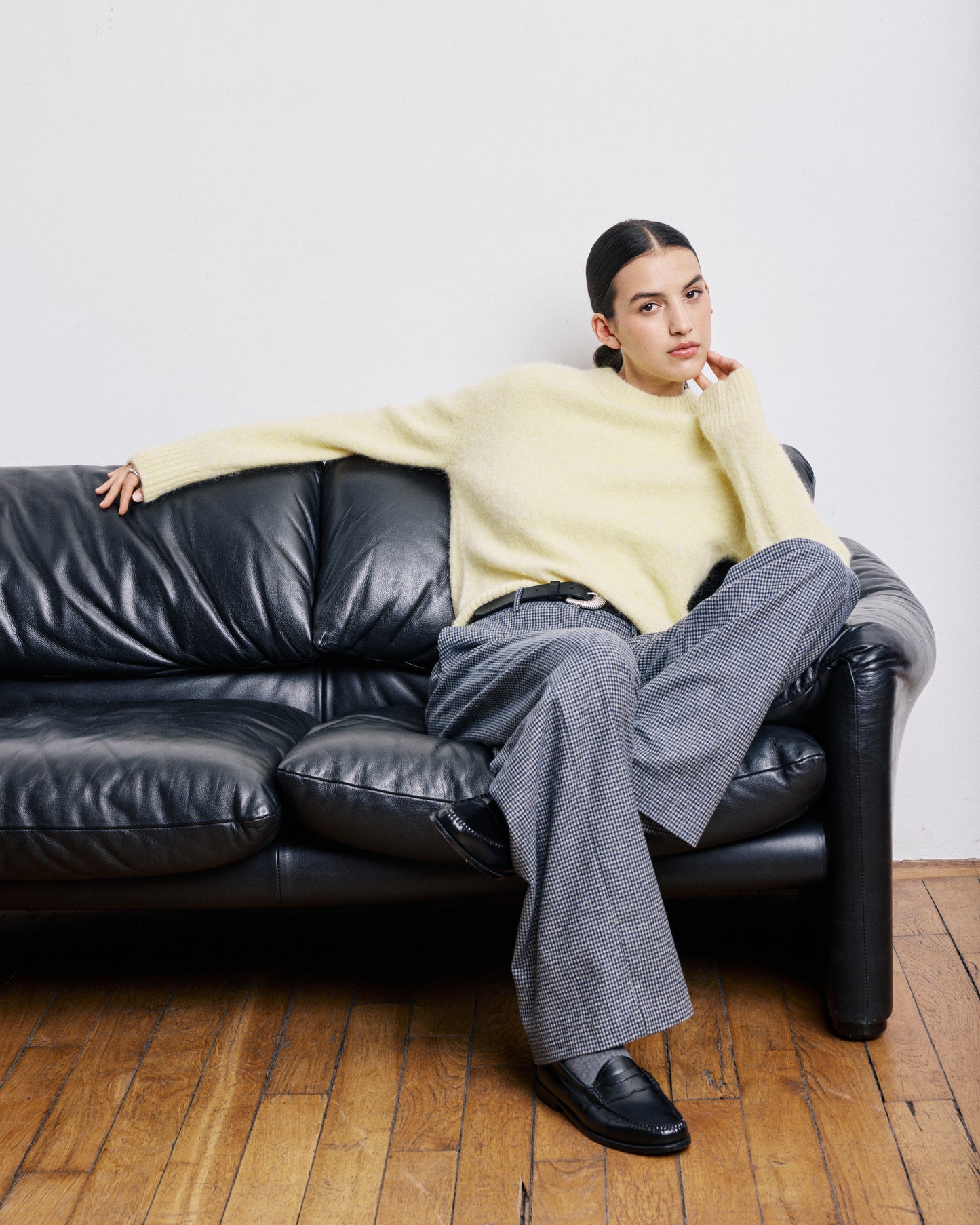 Pull Femme en Alpaga Jaune Maiwen