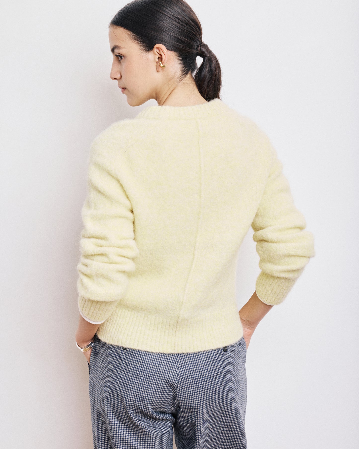 Pull Femme en Alpaga Jaune Maiwen