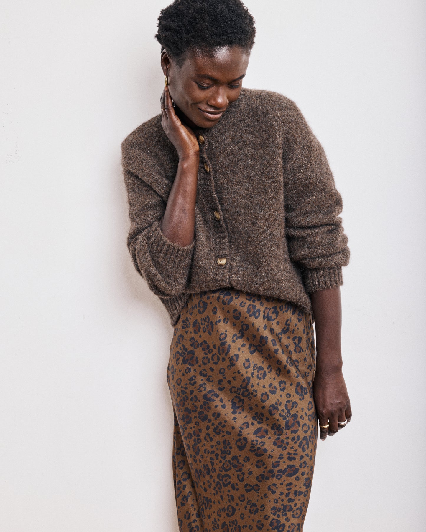 Meja Women's Brown Alpaga & Lurex Sweat