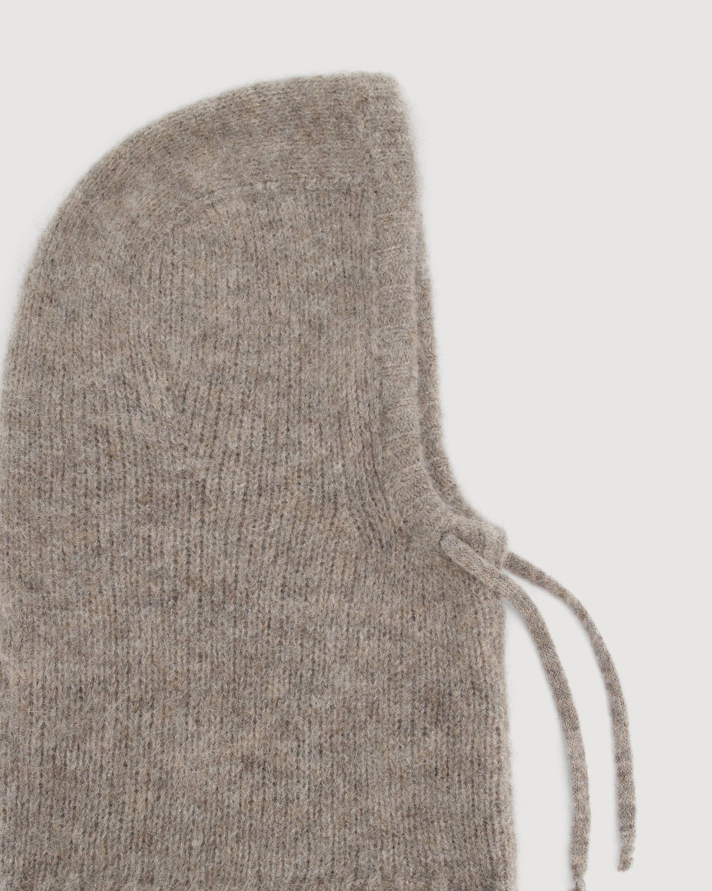 Cagoule Femme en Alpaga & Lurex Taupe Merel
