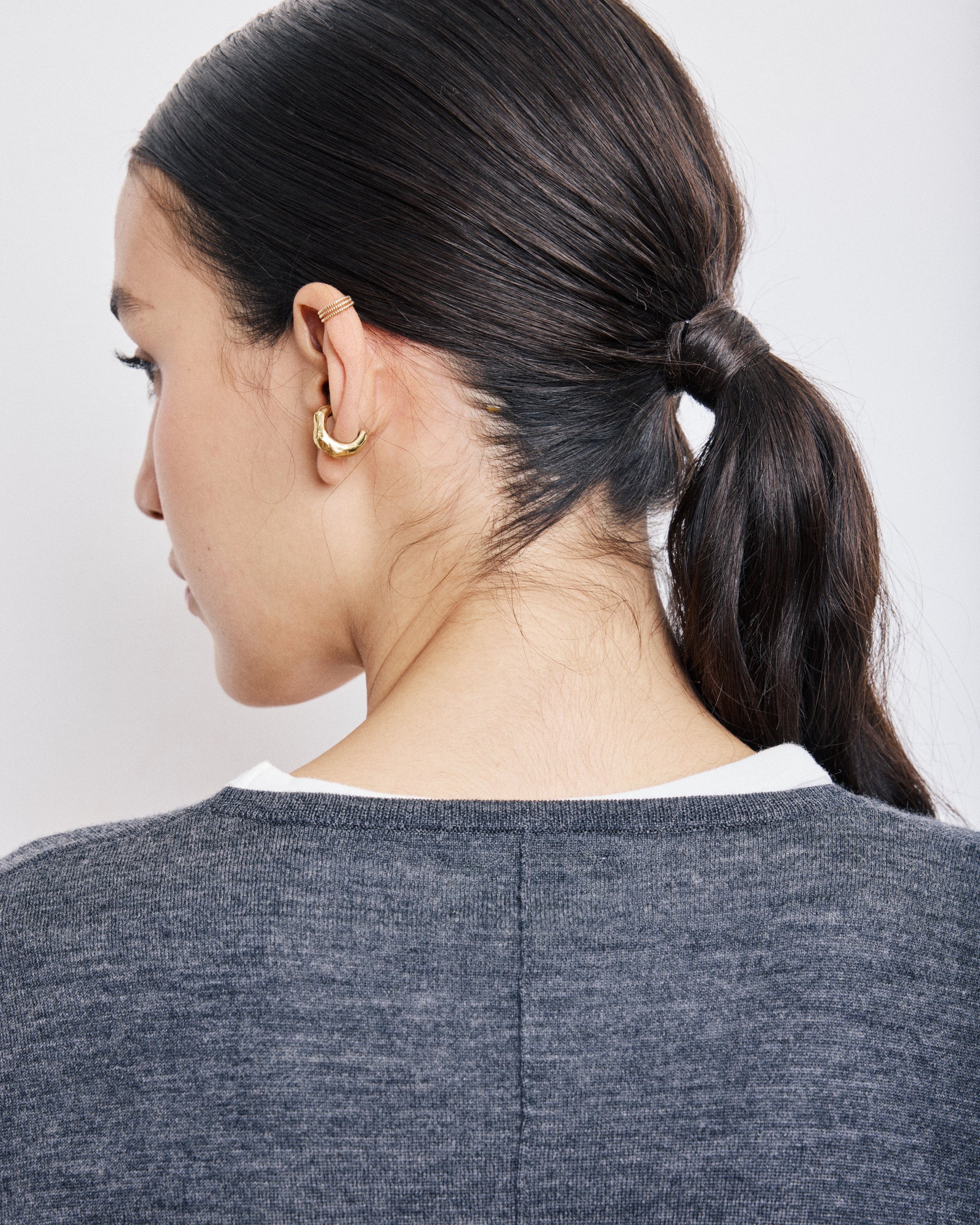 Pull Femme en Laine Mérinos Gris Anthracite Miami
