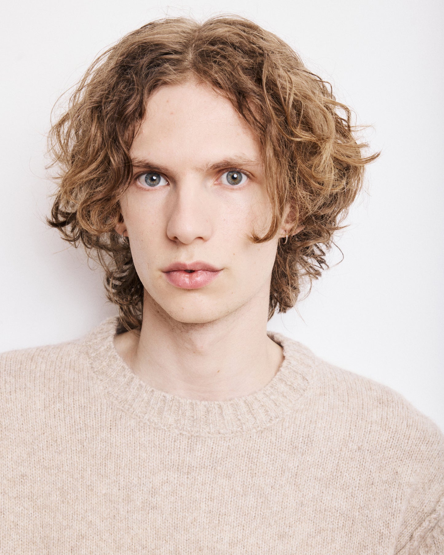 Pull Col Rond Homme en Laine d'Alpaga & Yak Beige