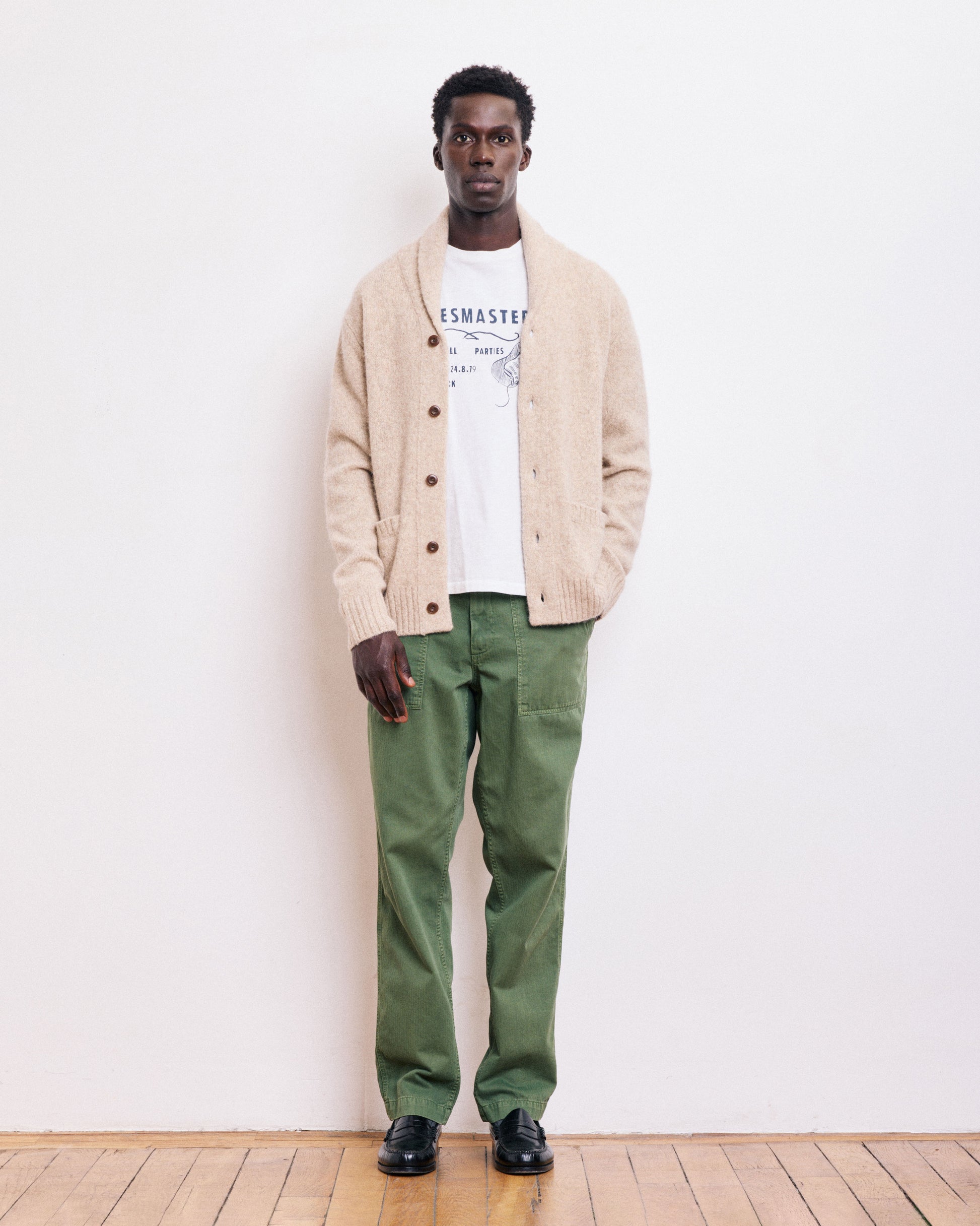 Cardigan Homme en Laine d'Alpaga & Yak Beige