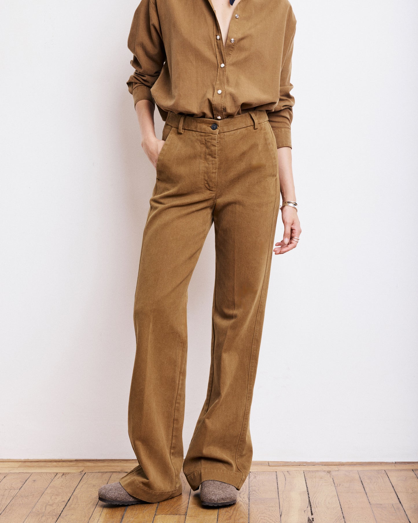 Pantalon Femme en Lyocell & Coton Mocha Pandore
